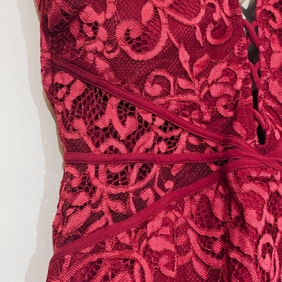 Profile by Gottex Lace Swimsuit Shalimar D-Cup 1 Piece Ruby Swim Straps - Picture 5 of 12